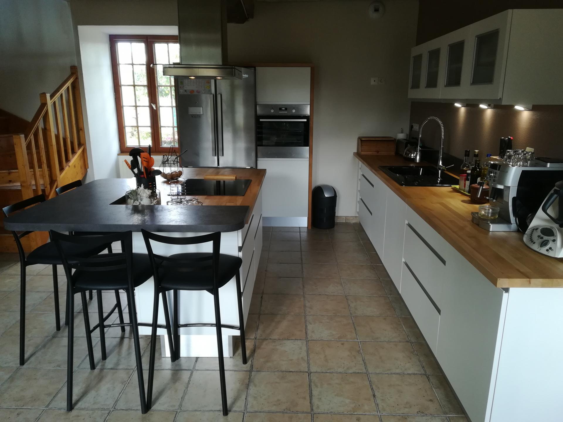 cuisine plan bois massif
