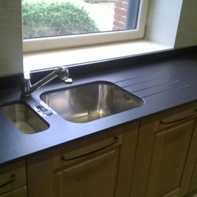 cuve sous plan Inox - plan Dekton Sirius